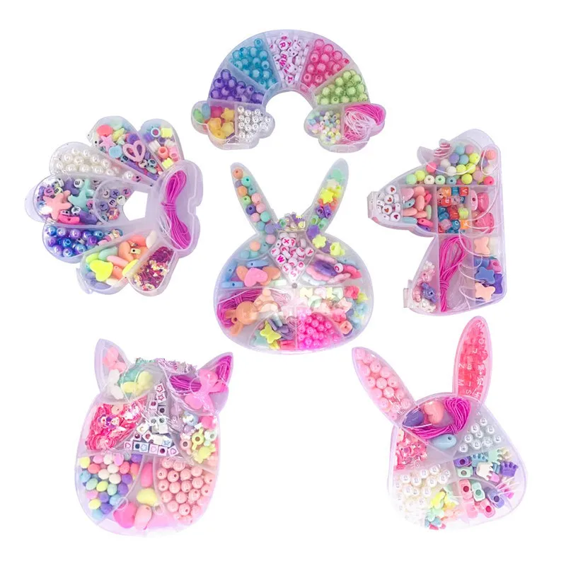 

Girl Beaded Toys Handmade Necklace Bracelet Jewelry Beads DIY Craft Supplies for Jewelry Bracelet Making Kit Children's Toy