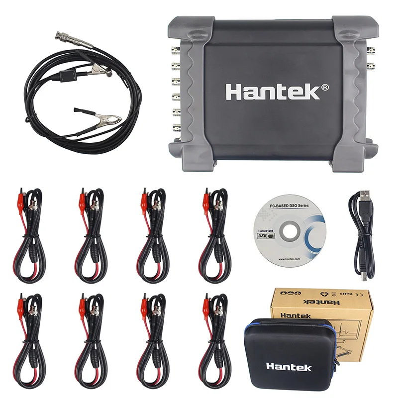 Hantek 1008C 8 каналов с HT25 программируемым генератором автомобильный осциллограф