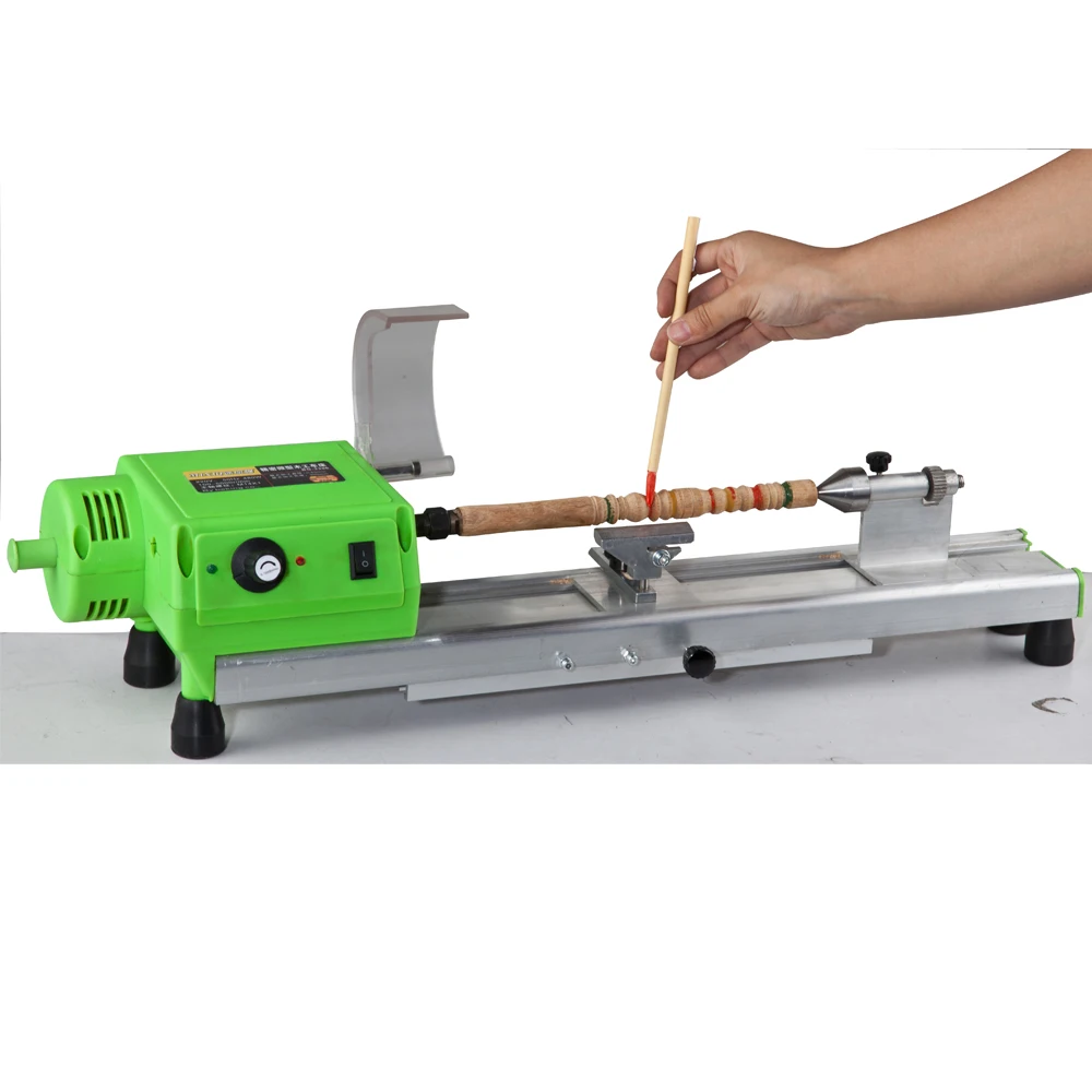 ALLSOME BG-3306 Variable Speed Mini Benchtop Wood Lathe MICRO Woodturning Grinding Polishing Beads Drill Rotary Tool Set |