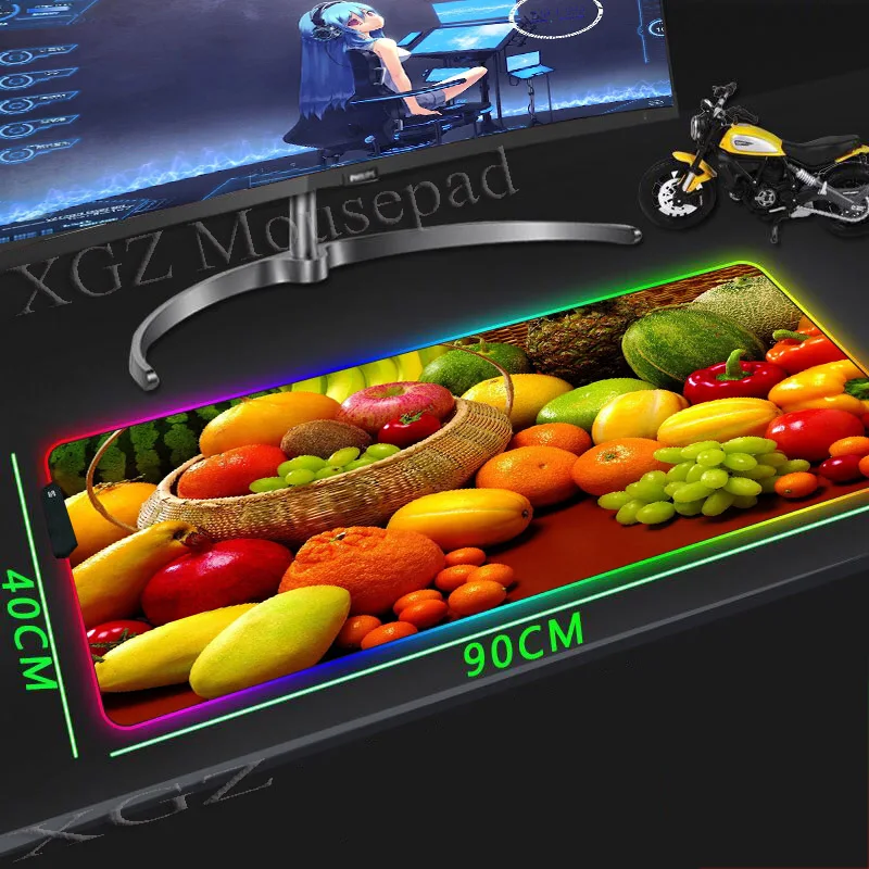 

Большой игровой коврик для мыши XGZ под заказ RGB, черный коврик для мыши с застежкой, сезон осень-зима, коврик для компьютера, скоростной резин...