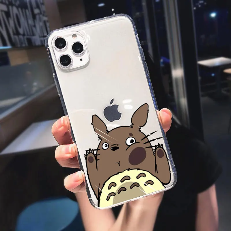 Cute Totoro Spirited Away Ghibli Miyazaki Anime Phone Case For iPhone 14 Pro Max 13 12 Pro Max 11 Pro 7 8 Plus XR XS Max Coque
