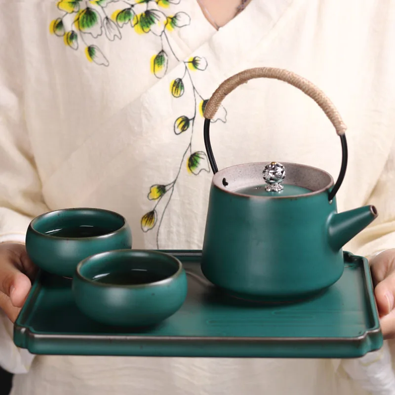 Handmade Japanese Earthenware Dry-Bulb Disk Ceramic Kung Fu Tea Tray Pot Bearing Torr Saucer Teapot Serving | Дом и сад