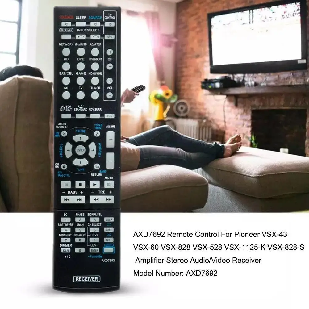 

New Plastic Replacement AXD7692 Remote Control For Pioneer Audio/Video AV Receiver Amplifier Stereo X7V1
