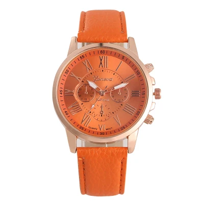 Женские и мужские наручные часы с кожаным ремешком Кварцевые аналоговые