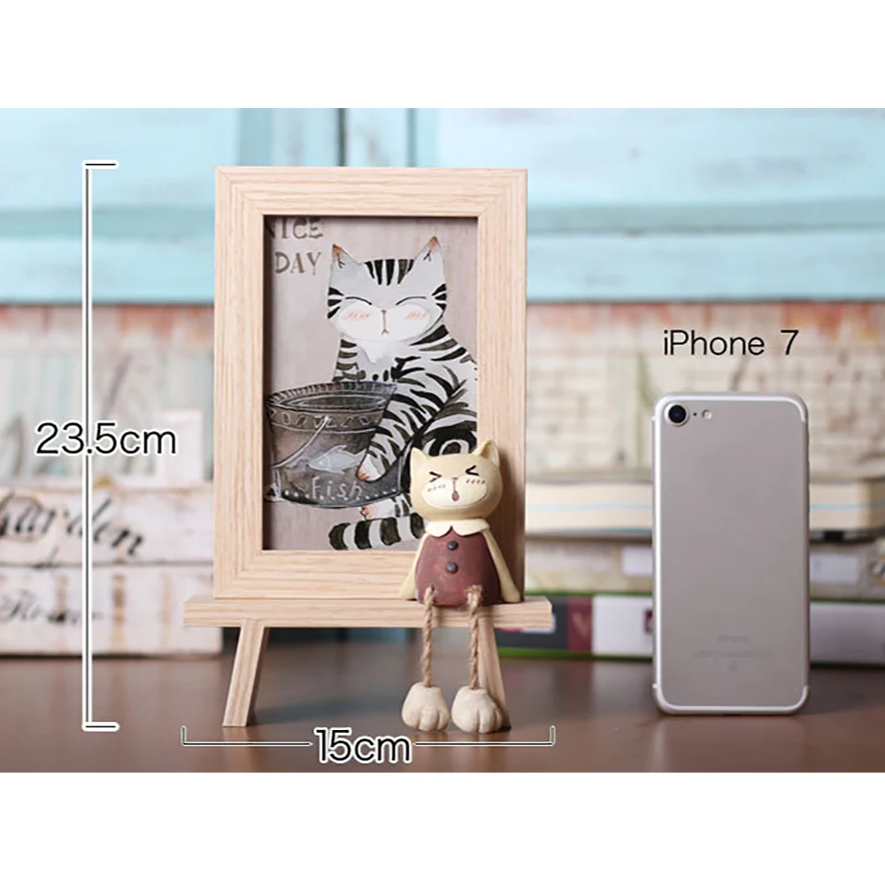 Домашняя подвесная деревянная рамка для кошек креативная детская фоторамка