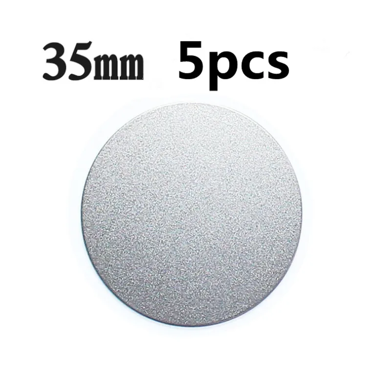 35mm 5pcs Silver 5 шт./лот металлическая пластина-диск для магнитного автомобильного держателя для телефона, железный лист, наклейка для магнитного держателя мобильного телефона, автомобильный держатель - Цвет: 35mm 5pcs Silver