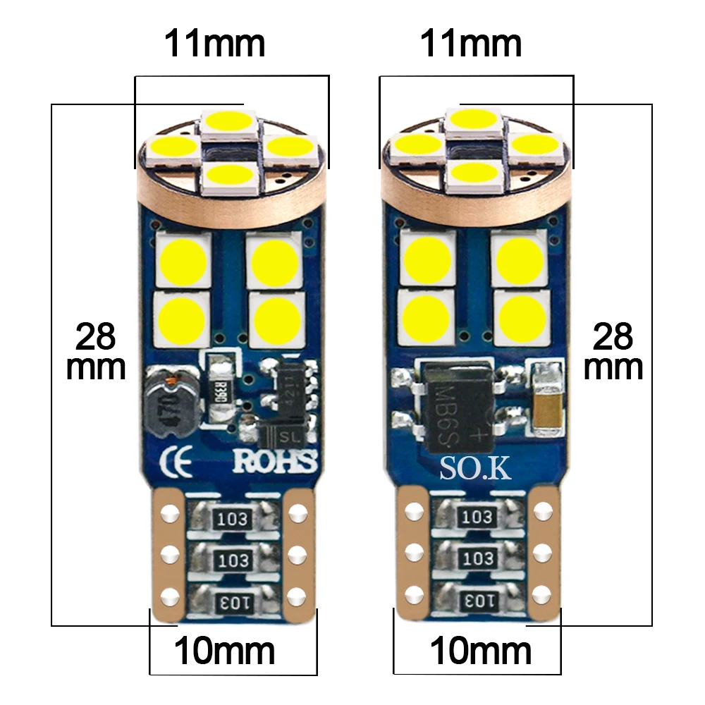 10 шт. автомобильные лампы Canbus T10 W5W 194 3030SMD 12 светодиодов|Сигнальная лампа| |