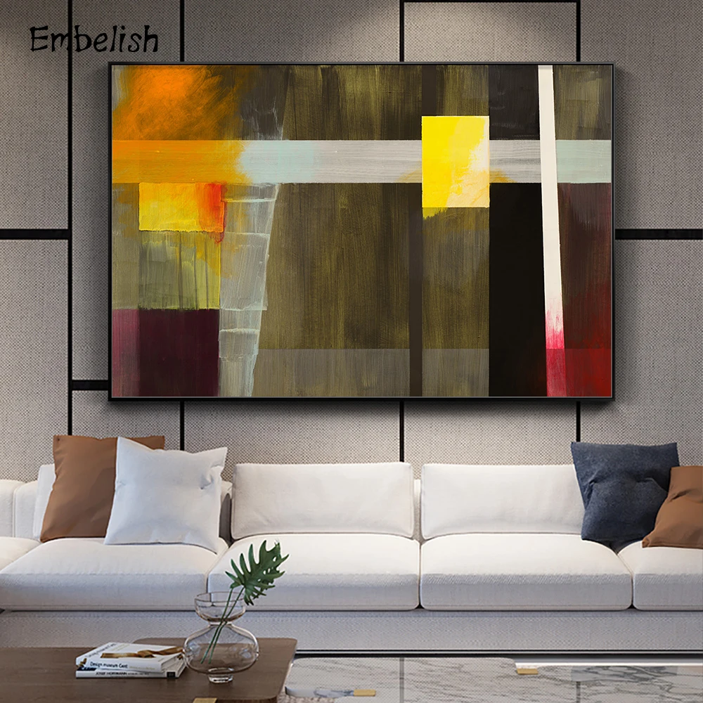 

1 Pieces Abstract Colors Wall Art Pictures For Living Room Modern Home Decor HD Print On Canvas Oil Paintings Bedroom Posters