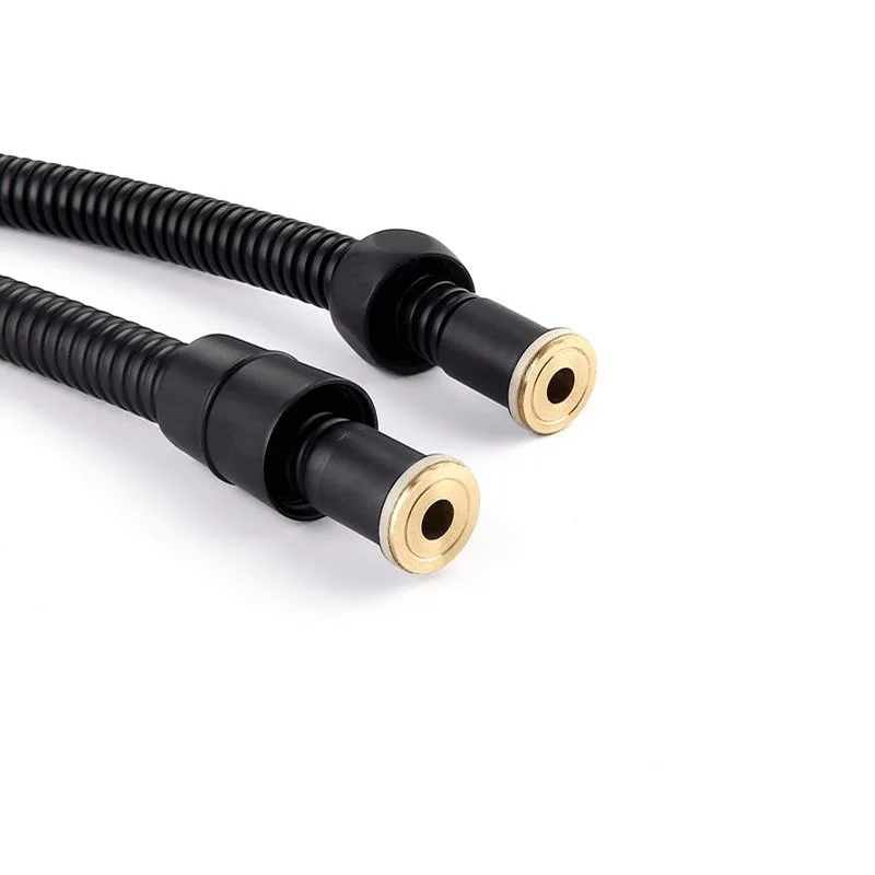 flexible bathroom water pipe matt black shower hose for bath 304 stainless steel shower head pipe faucet acceessories 1 5m 2m free global shipping