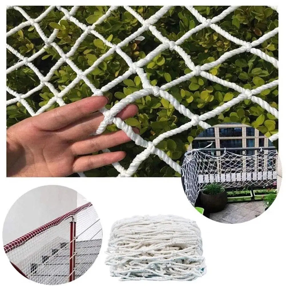 

1Pcs White Nylon Protective Net Children Safety Netting Safety Fence Safe Anti-Falling Building Rope Net Balcony Pet For Ki W7C2