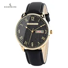 Часы наручные BOBO BIRD мужские с деревянным ремешком, модные японские кварцевые с браслетом из натуральной кожи в стиле ретро