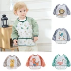 Детский непромокаемый шарф с длинным рукавом, фартук для кормления, нагрудник-банан