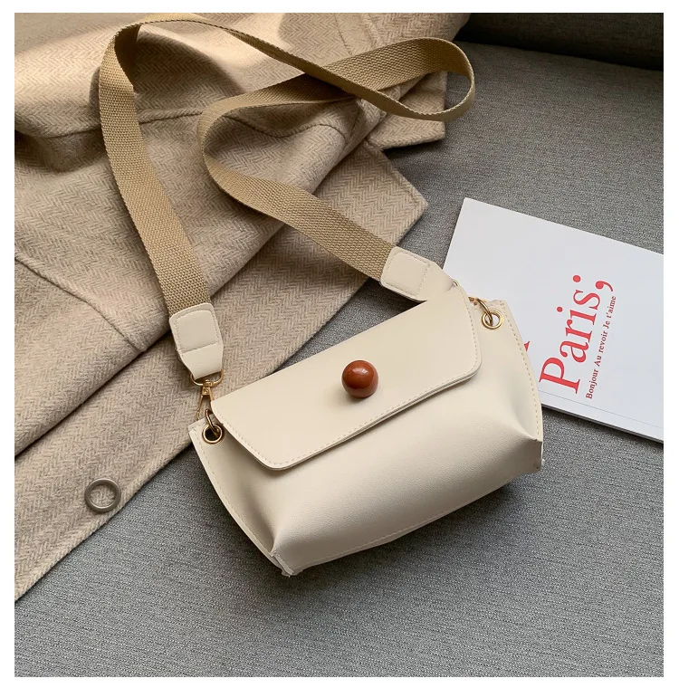

New Fashion Women Ladies Handbag Shoulder Bag Wide Shoulder Belt Messenger Small Square Bag