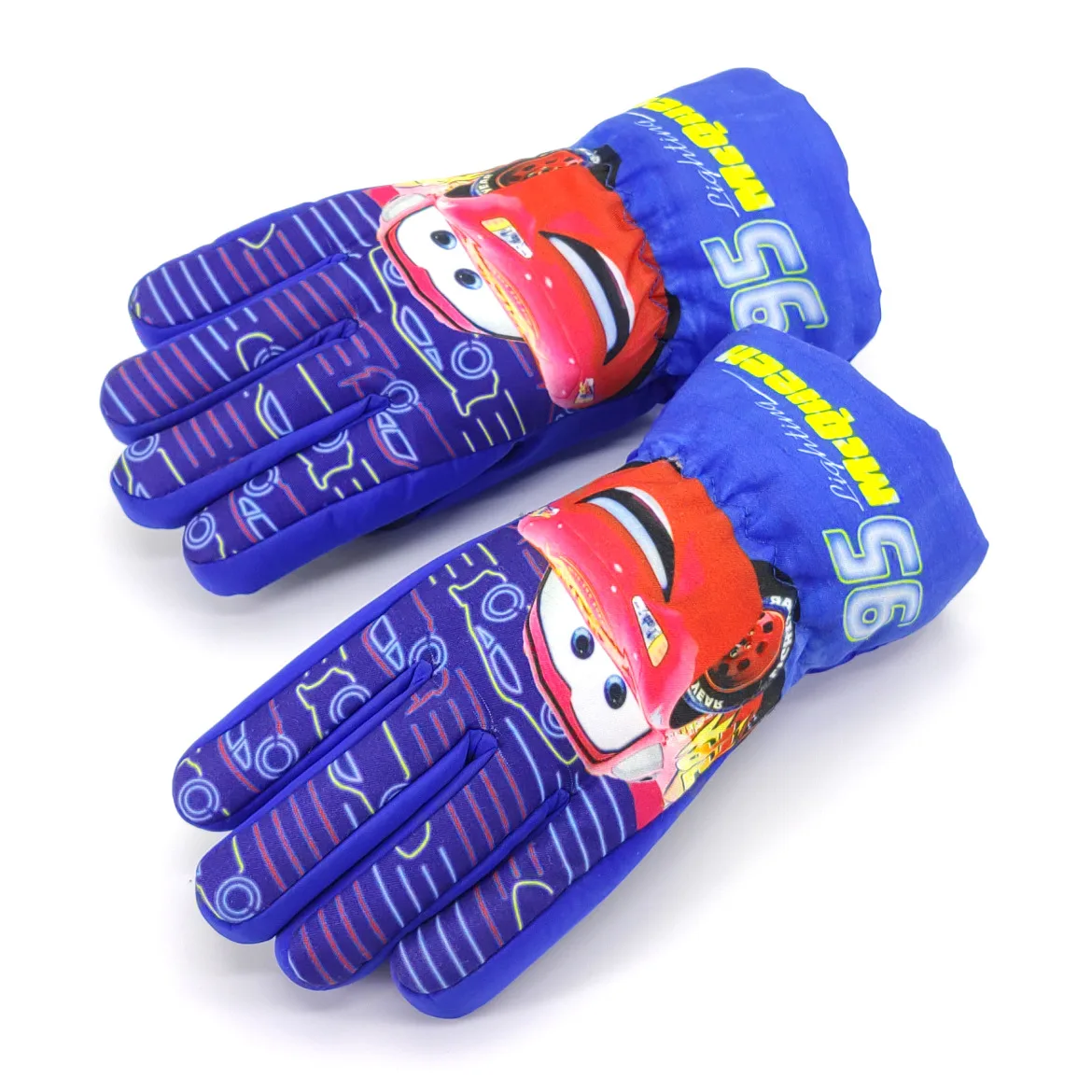 Перчатки Лыжные Детские Зимние непромокаемые ветрозащитные Мультяшные перчатки