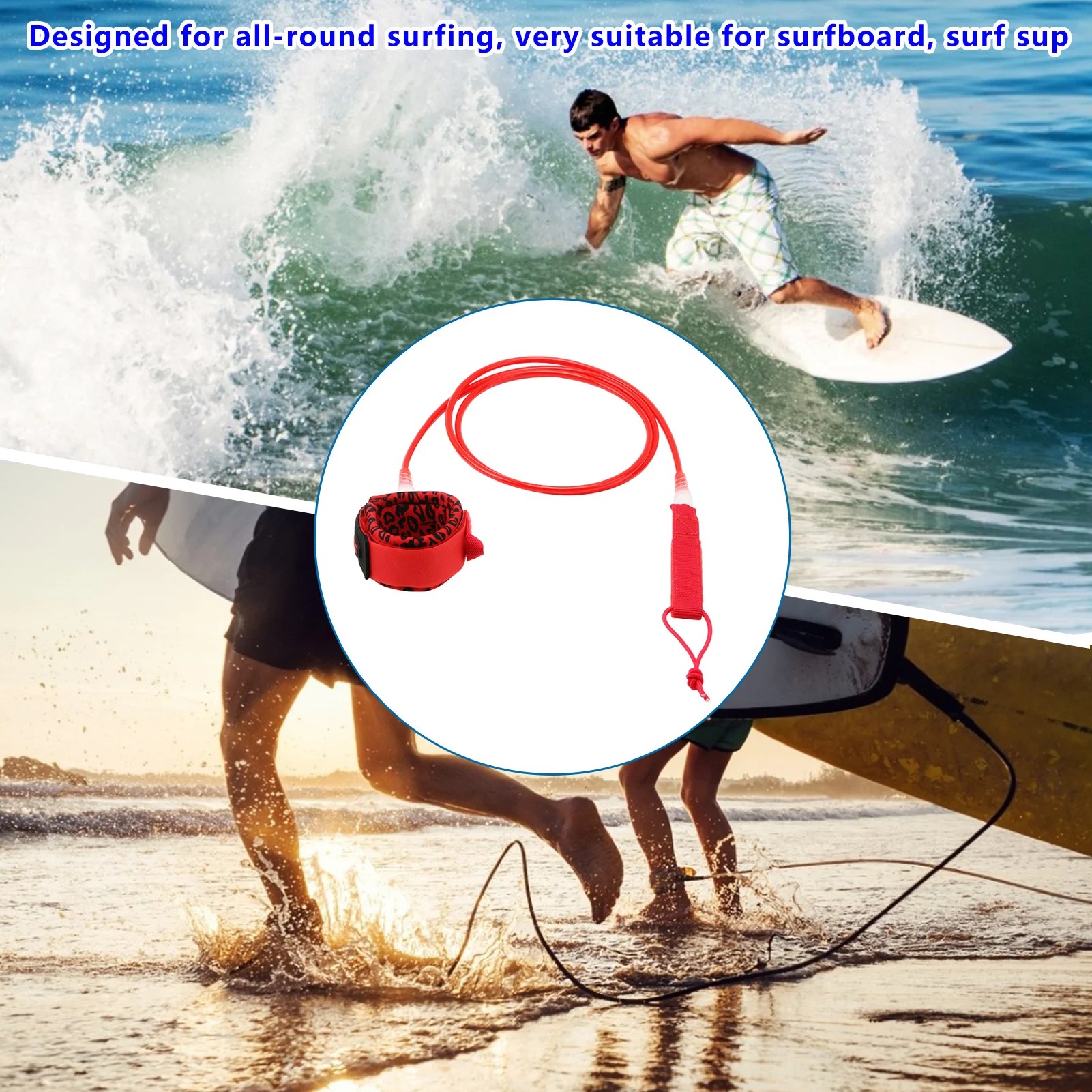 Поводок для серфинга гладкий стальной поводок на доске безопасный богатый шнур