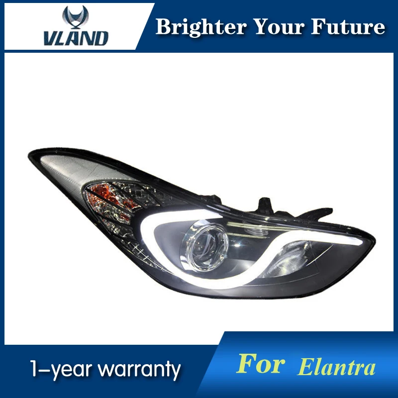 Автомобильная передняя лампа для фары автомобиля Hyundai Elantra 2011 2016 светодиодный