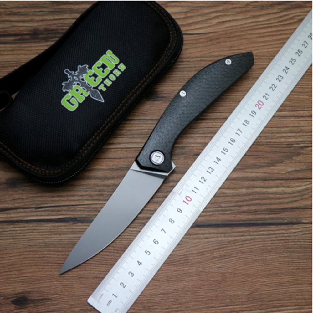 

Зеленый THORN SIGMA, ограниченная серия, складной нож M390, сталь, углеродное волокно, ручка, для кемпинга, охоты, многофункциональный инструмент