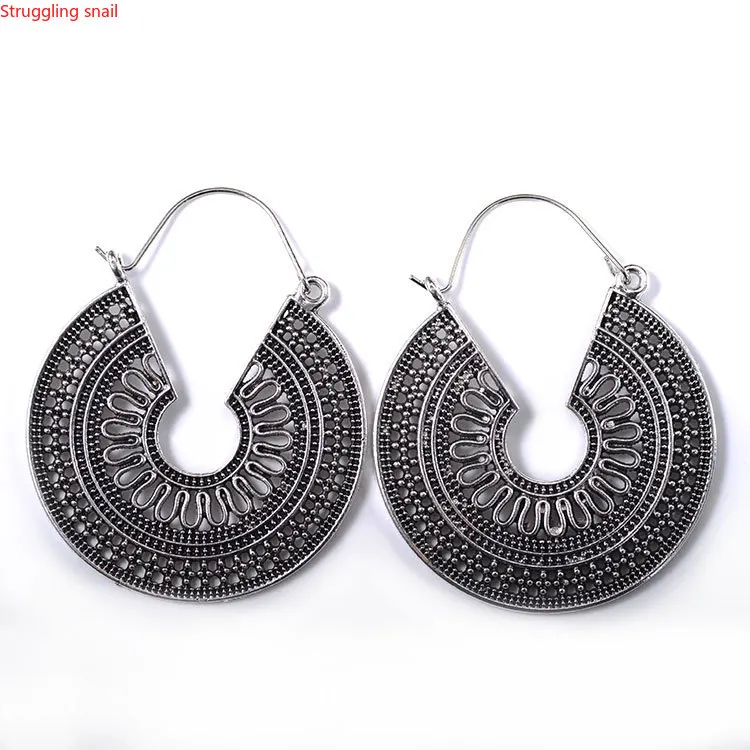 Винтажные антикварные золотые серебряные черные полые цветочные металлические