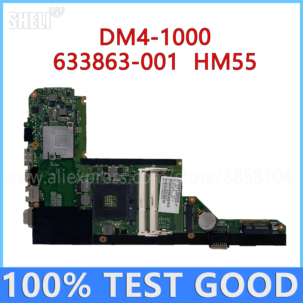 Материнская плата для ноутбука HP DM4 DM4-1000 6050A2345401-MB-A03 633863-001 633863-601 HM55 DDR3 Встроенная |