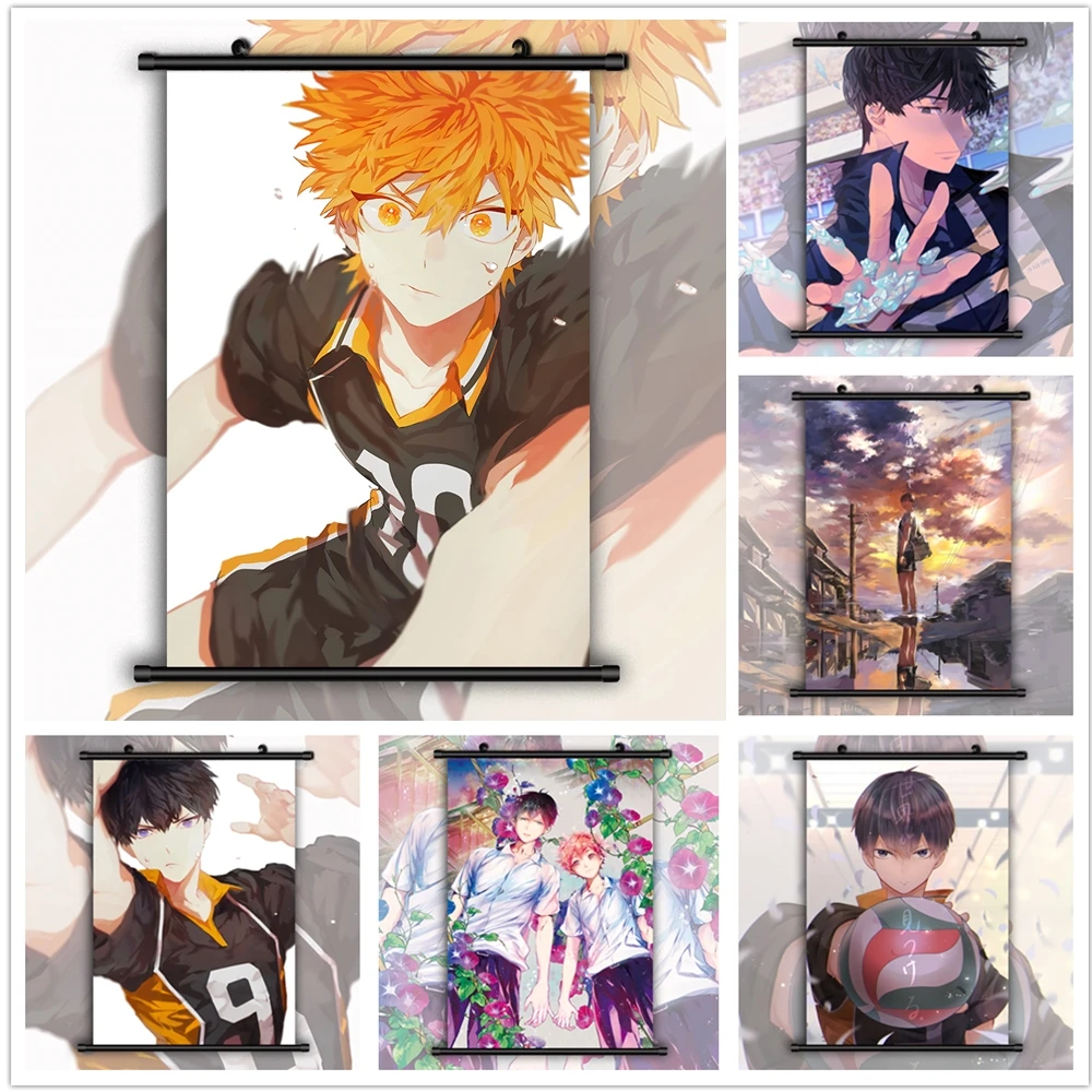 Haikyuu! Kageyama Tobio x Hinata Shouyou Аниме Манга HD печать на стене постер свиток | Дом и сад