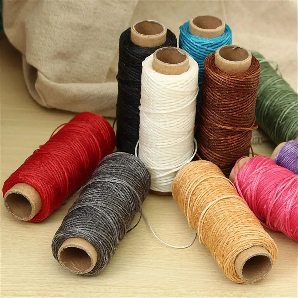 30m/roll Tool DIY Hand Stitching Flat Waxed Thread Sewing Line Leather Cord