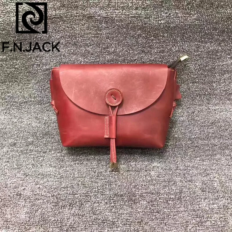 F.N.JACK дешевые большие дизайнерские мужские сумки модные скидка сумка Crazy Horseskin