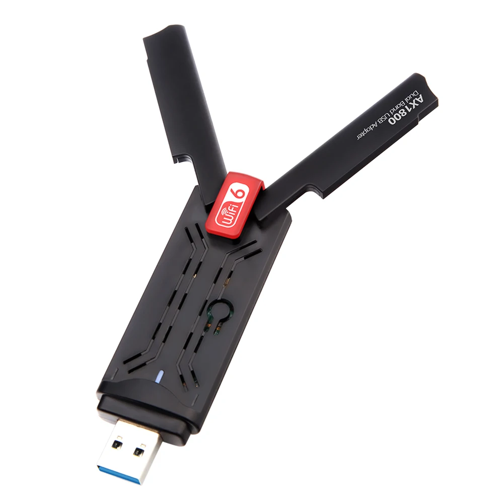 

1800 Мбит/с WiFi 6 USB адаптер двухдиапазонный AX1800 2,4G/5 ГГц USB 3.0 Беспроводной Wi-Fi донгл сетевая карта для Windows 7/10/11