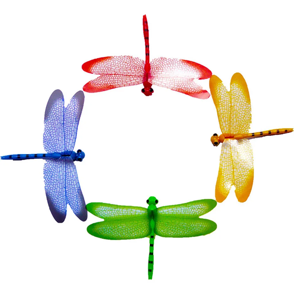 Настенный стикер 4 шт. 3d наклейка в форме стрекозы на холодильник с магнитом 8 5