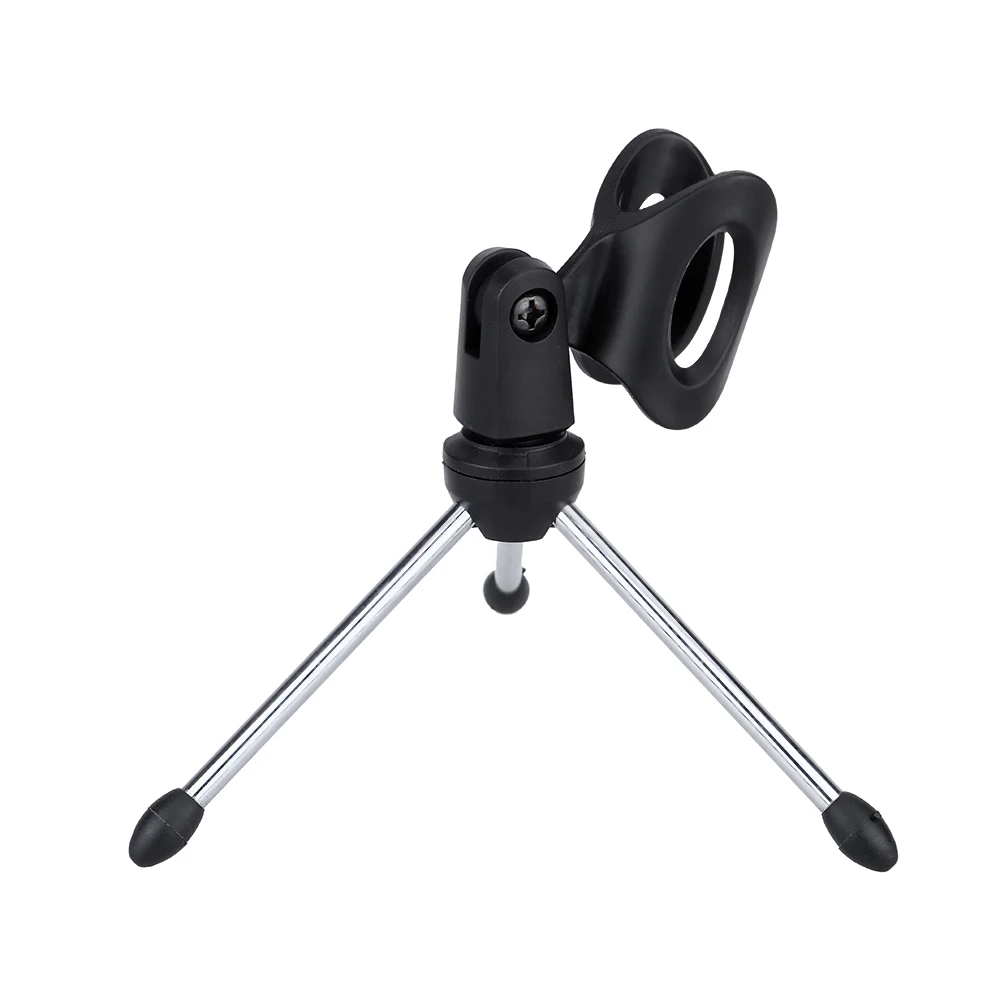 Black Color Detachable Foldable Portable Angle Adjustable Tripod Table Desktop Mic Microphone Stand Holder Bracket | Электроника