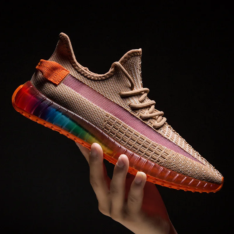 

Men's shoes new breathable coconut shoes men's Rainbow bottom sports shoes casual shoes