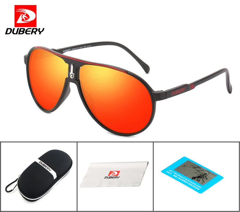 

DUBERY Vintage Sunglasses Polarized Men's Sun Glasses For Men Driving Black Square Oculos Male 7 Colors Model Women's sunglasses