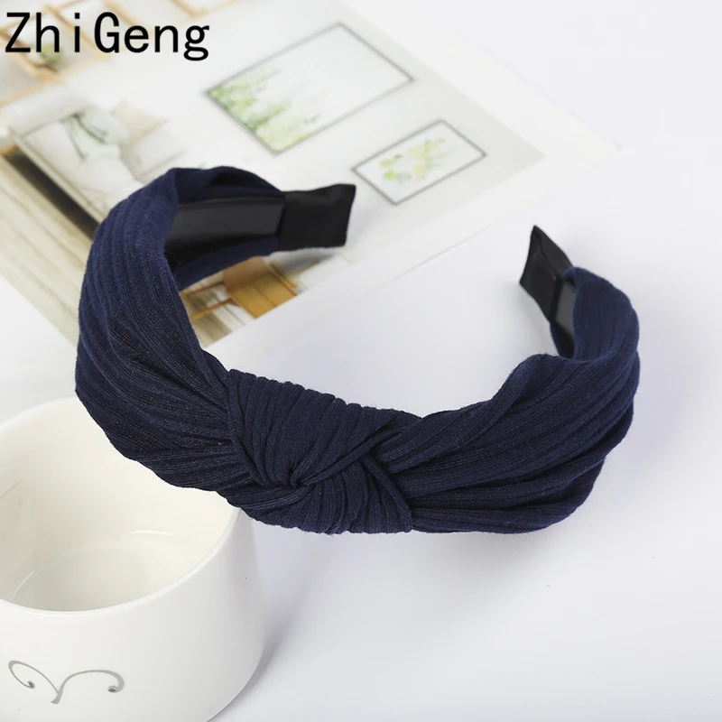 Нескользящая эластичная повязка на голову для мытья лица вязаные широкие