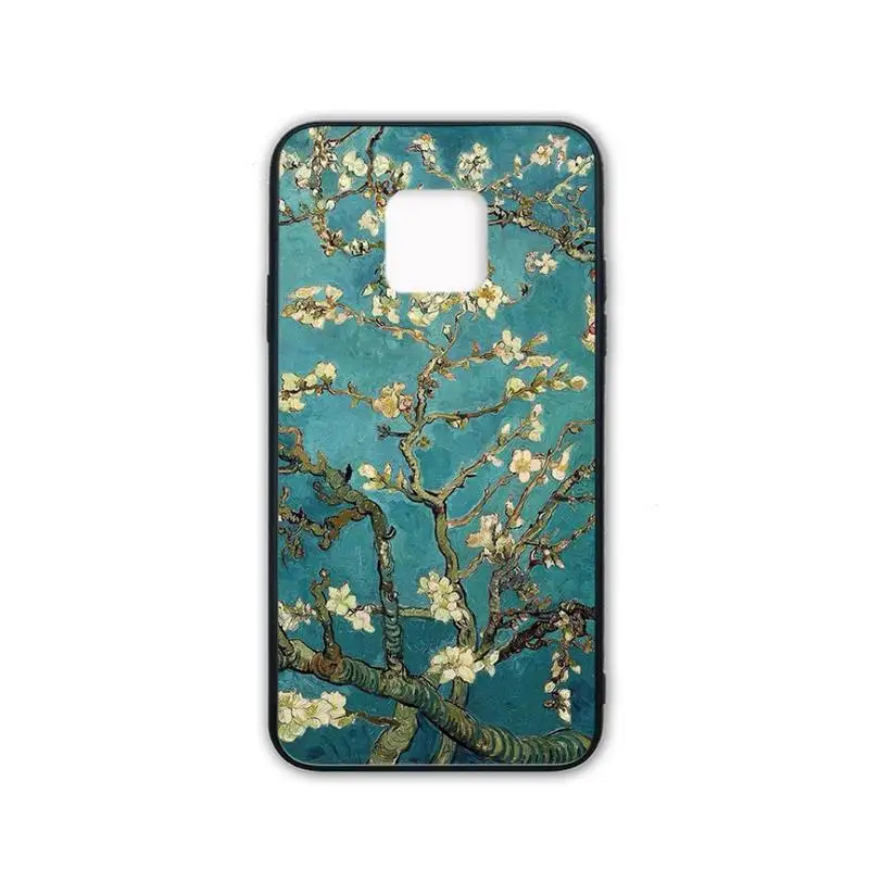 

Van Gogh Skull Silicone black case coque for Huawei mate 9 10 20 30 lite 9 10 20 30 pro 20X cover