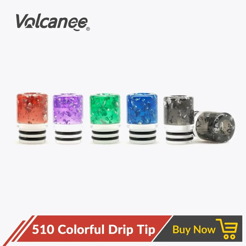 Volcanee 510 Смола металлический капельный наконечник мундштук для eGO Aio Vape бак