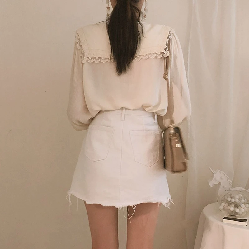 RealShe/женский кардиган 2019 с круглым вырезом и длинным рукавом-фонариком