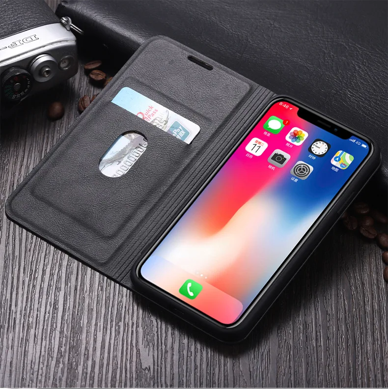 Кожаный чехол Etui для iPhone 6, 6s, 7, 8 plus, 11 X, XR, флип-бумажник, чехол для iPhone 11 Pro, XS Max, держатель для карт, защитный чехол с подставкой
