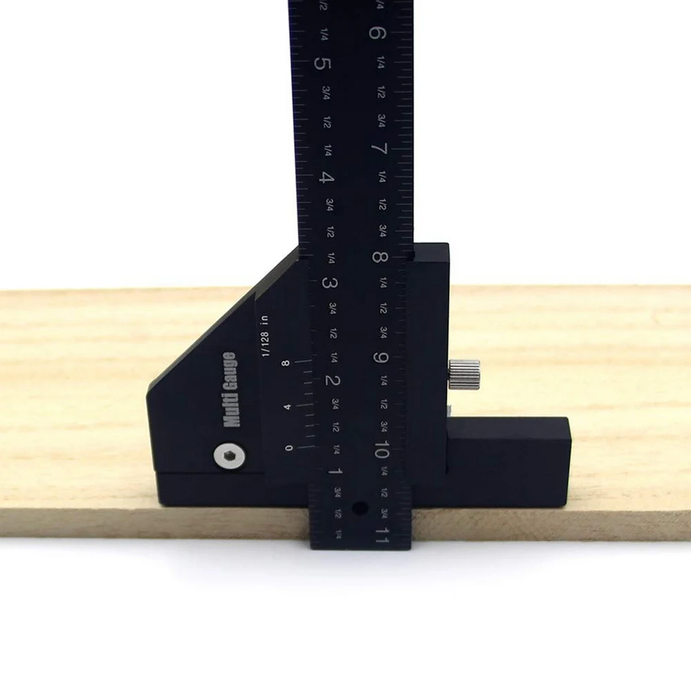 

Woodworking Scriber Gauge Multifunction Marking Tool Scriber Mark T-shaped Rulers Aluminum Alloy Measuring Ruler Carpentry Tools