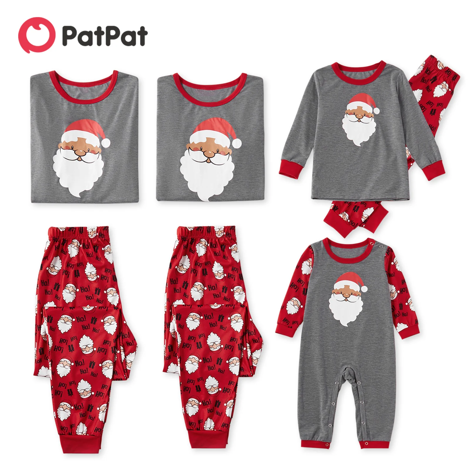

PatPat Christmas Cute Santa Print Family Matching Pajamas Sets (Flame Resistant)