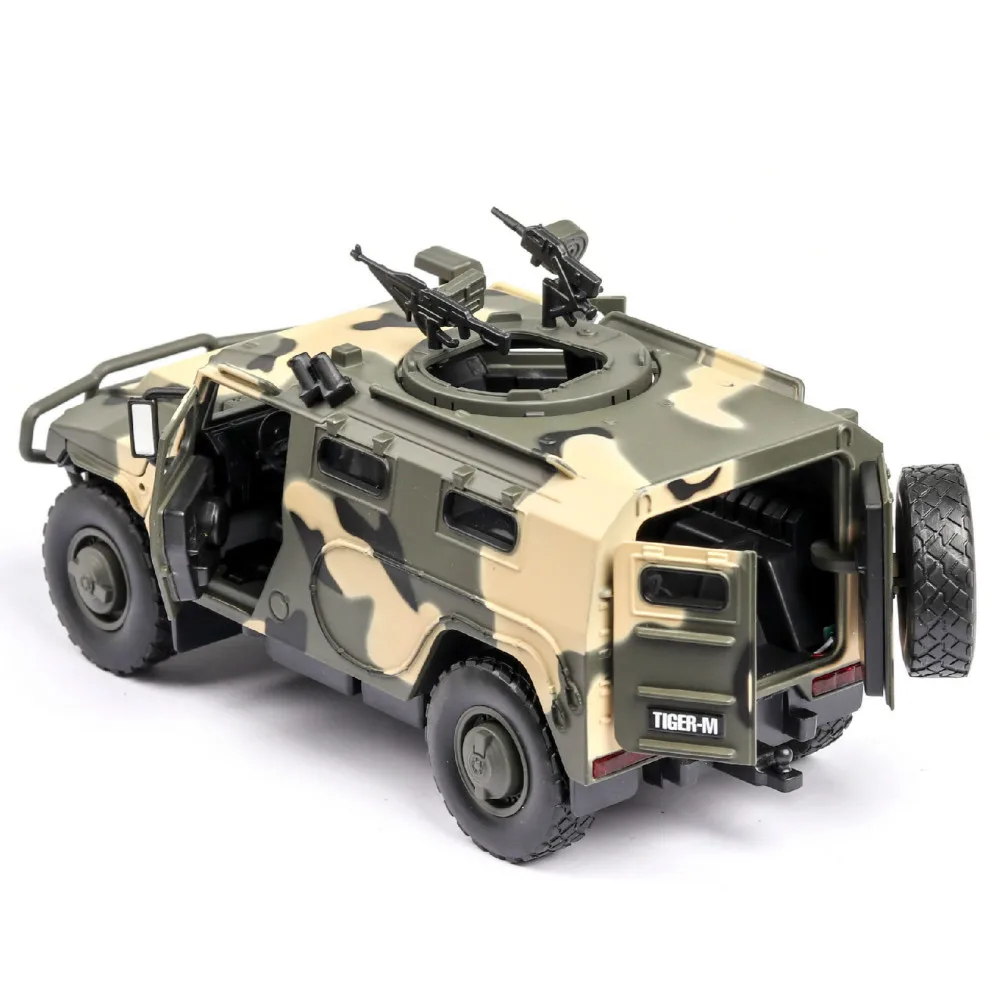 Игрушки 1:32 военный Тигр взрывозащищенный бронированный автомобиль с акустооптическим открыванием двери сплав игрушка модель игрушка для мальчиков детские игрушки