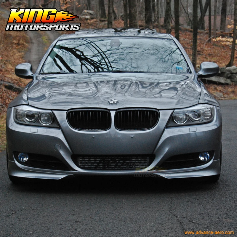 Сплиттер для переднего бампера BMW E90 разветвитель губ окрашенный серый # A52 2009 2012|lip