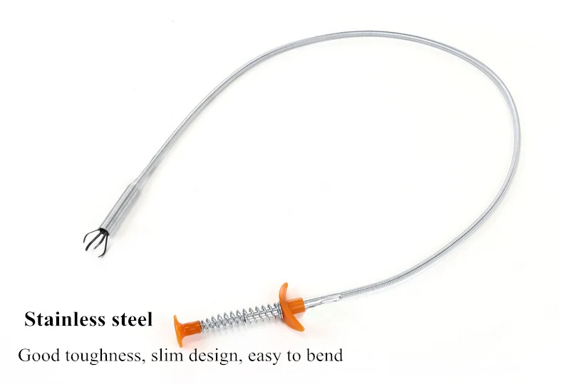 Kitchen Pipe Drain Clog Remover Clogged Dra Hair Remover Household Cleaning Pipe dredger Flexible Folding Tub Toilet Cleaner