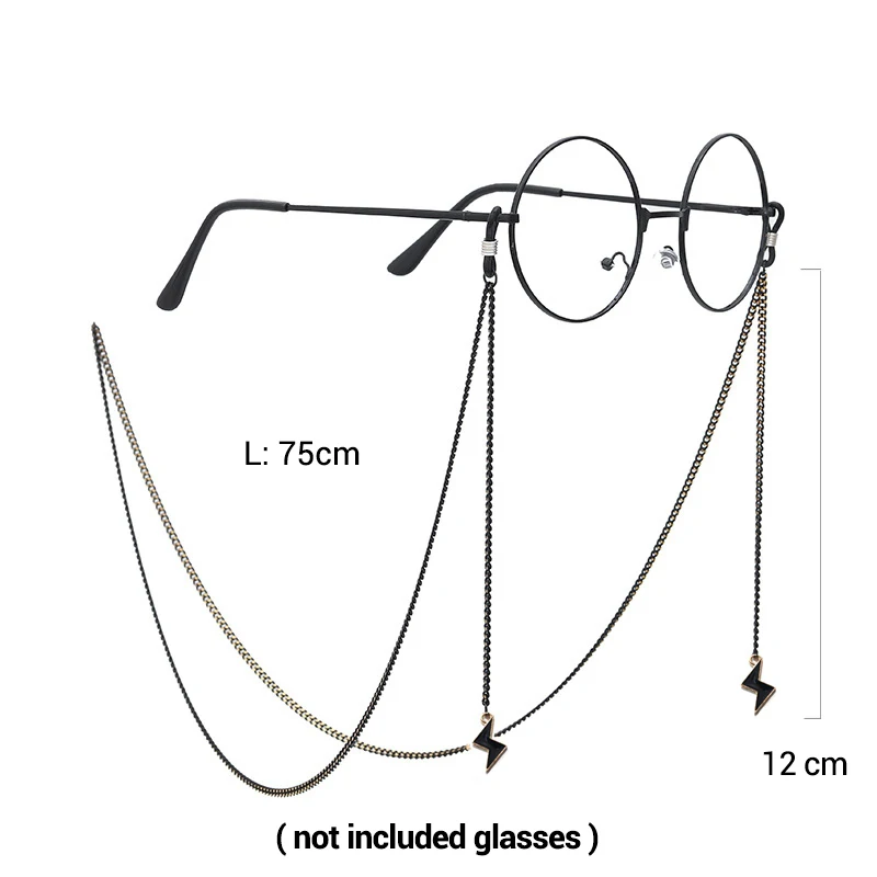 

Sexy Neo-Gothic Style Antiskid Mask Glasses Chain Flash Pendant Lanyard Anime Cosplay Party Fashion Jewelry Gifts