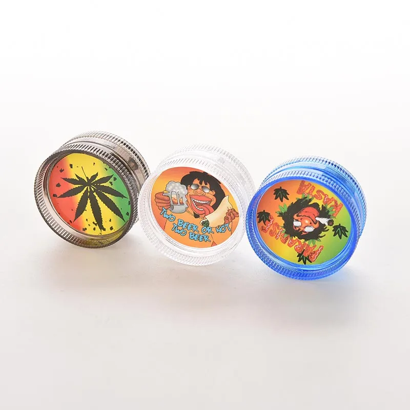 

1Pcs Keuken Gebruik Ronde Vorm Hard Plastic Herbal Herb Tabak Sigaar Grinder Rook Spice Crusher Hand Muller