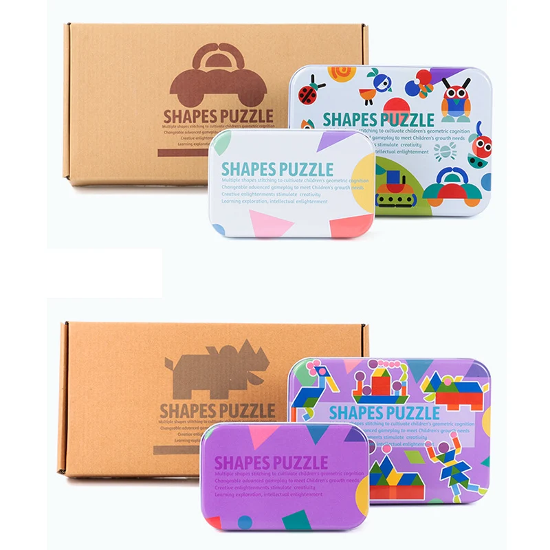 

New Fun Shape 3D Puzzle Children Wooden Toy Kids Cognitive Color Educational Toy