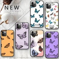 phone case for iphone 11 12 mini pro x xr xs max 6 6s 7 8 plus se 2020 silicon soft cover coque tpu funda cute butterfly flower