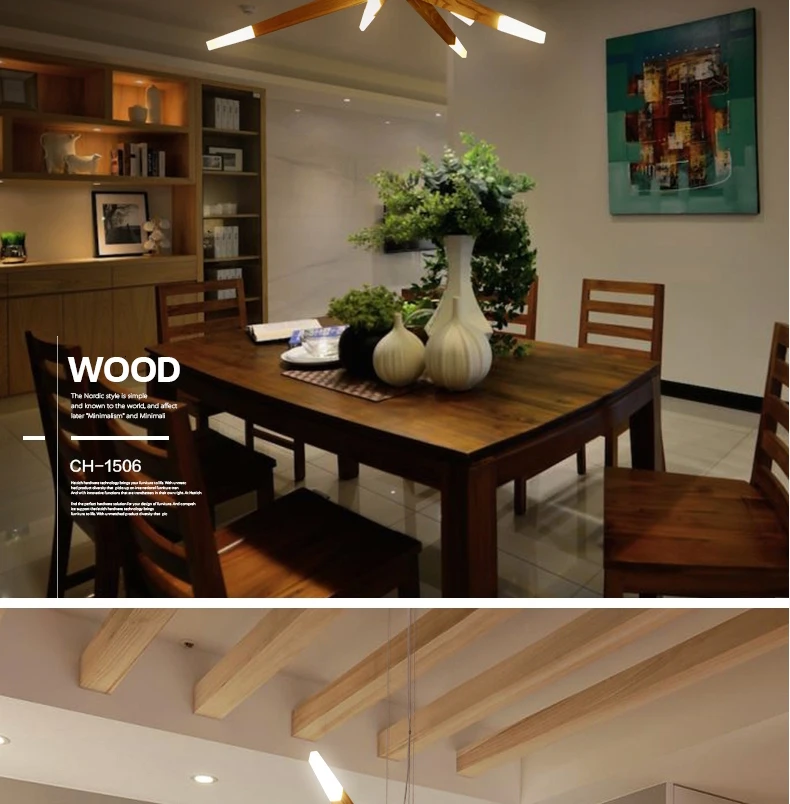 Modernas luces colgantes para comedor современный приостановление деревянные подвесные светильники лампы из фибролитов средей плотности креативная Подвесная лампа