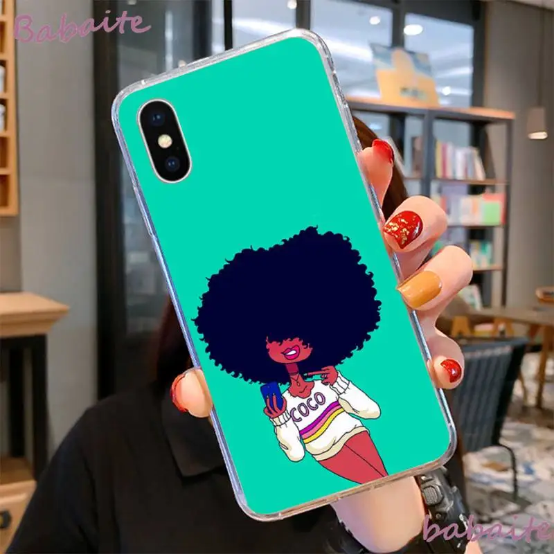 Новинка черный чехол для телефона Babaite из ТПУ с изображением меланина девочек iPhone