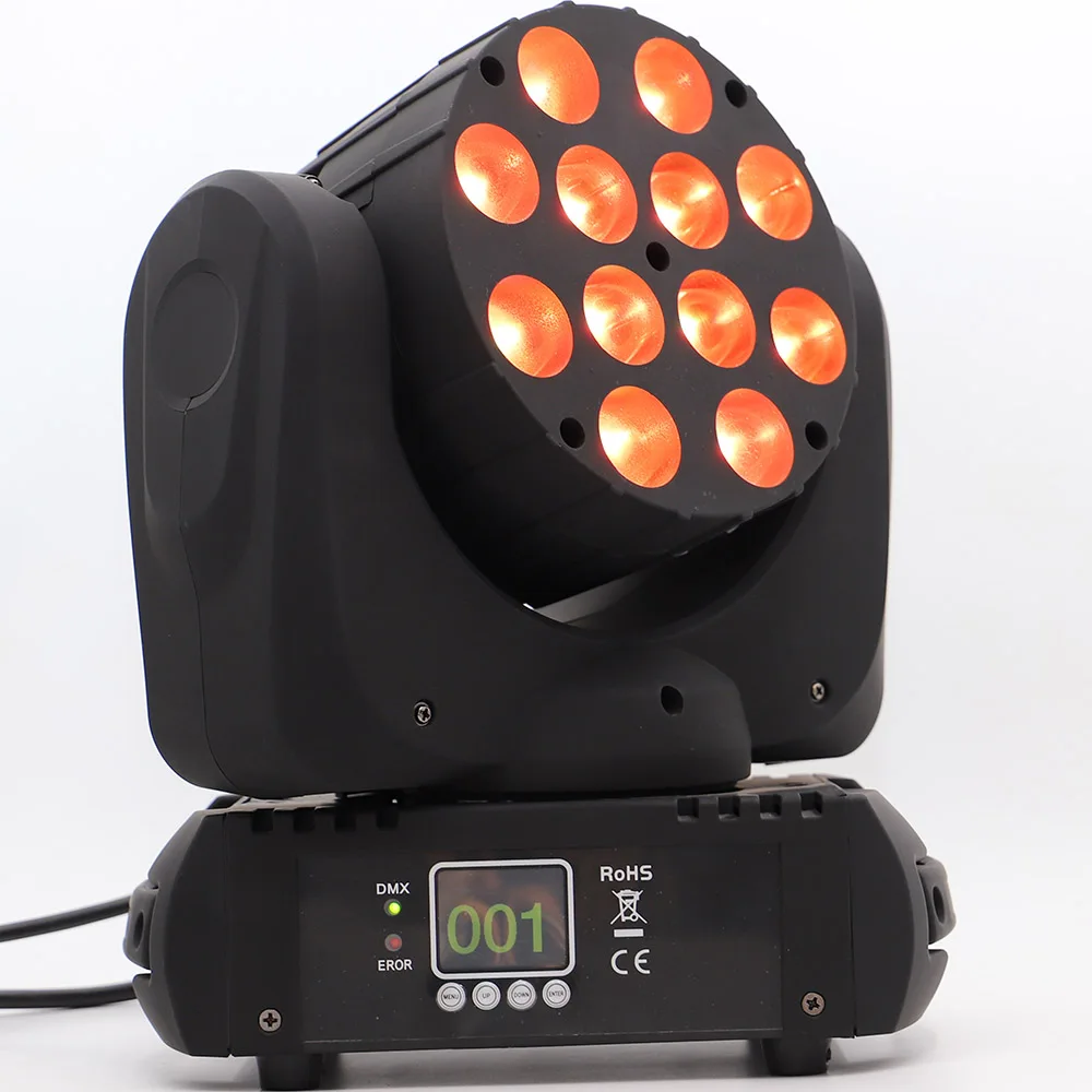 Луч с движущейся головкой 12x12 Вт rgbw quad светильник Профессиональный Горячая