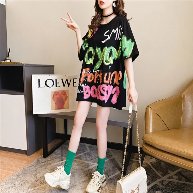 Футболка женская оверсайз с надписью модная шикарная рубашка коротким рукавом