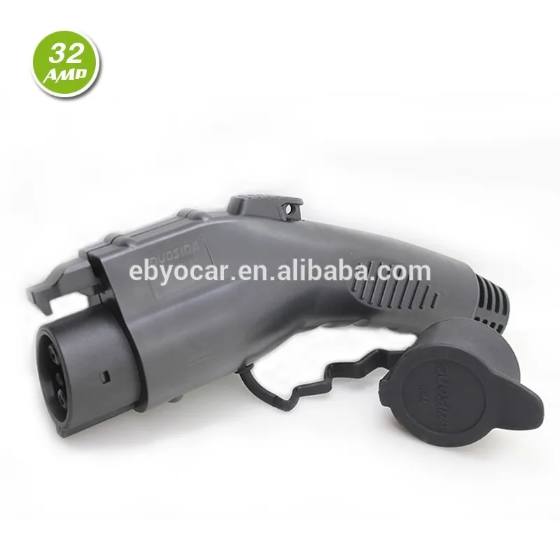 

black color j1772 connector 16A 32A 40A 50A charging plug type 1 EV connector
